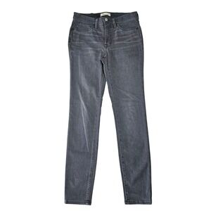 Madewell Roadtripper Skinny Jeans Hi Rise Stretch Faded Black Denim Womens‎ 27